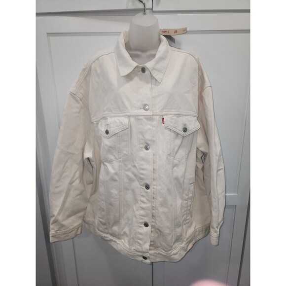 Levi's Jackets & Blazers - NEW Levis Jacket 3XL White Cream Baggy Trucker Type 3 III Denim Classic Coat